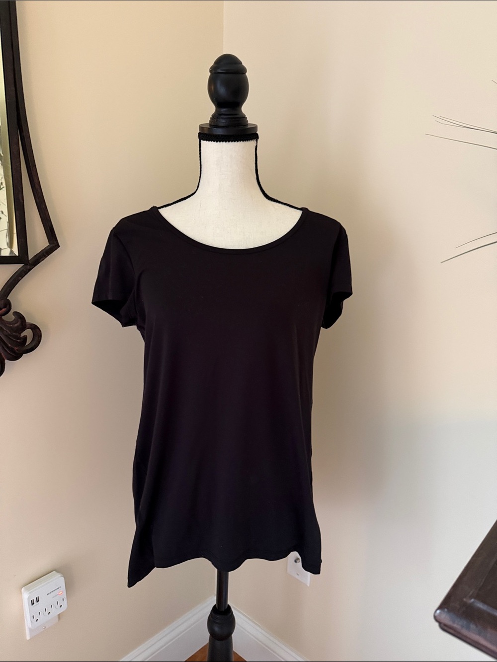 C9 by Champion Black Short Sleeve Scoop Neck Tee medium